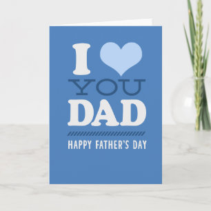 Ik houd van u Papa - de Gelukkige Kaart van