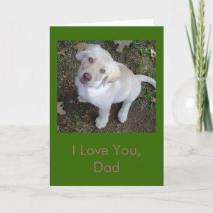 Ik houd van u, Papa - het Gele Puppy Vaderdag van Kaart