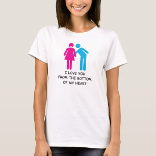IK HOUD VAN U VAN DE BODEM VAN MIJN HART T-SHIRT