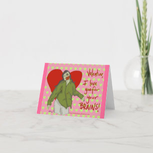 Ik houd van u voor uw HERSENEN Feestdagen Kaart