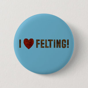 Ik houd van Viltbekleding Ronde Button 5,7 Cm