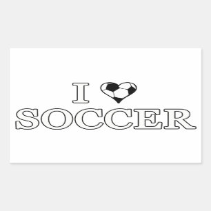 Ik houd van Voetbal Rechthoekige Sticker