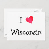 Ik houd van Wisconsin Briefkaart (Voorkant / Achterkant)