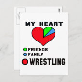 Ik houd van worstelend briefkaart (Voorkant / Achterkant)