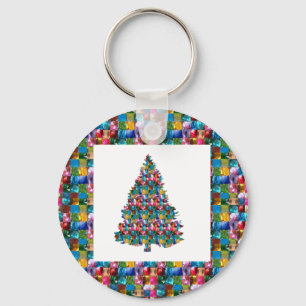 IK HOUD VAN XMAS : TREE toegevoegd met PEARL JEWEL Sleutelhanger