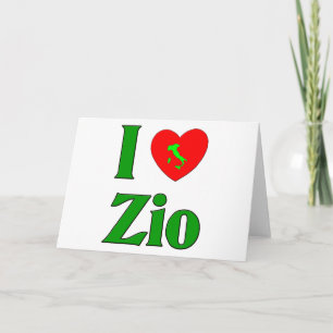 Ik houd van Zio (Italiaanse Oom) Feestdagen Kaart