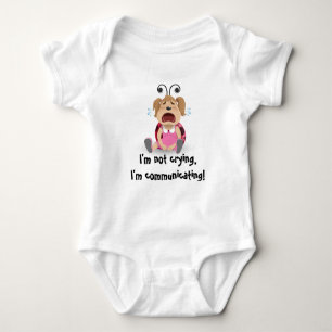 Ik huil niet, ik communiceer baby bodysuit. romper