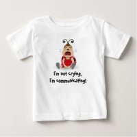Ik huil niet, ik communiceer blauw t-shirt