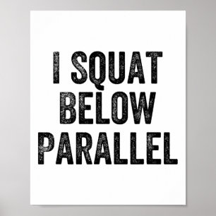 Ik hurk onder parallel gym gewichtheffer bodybuild poster