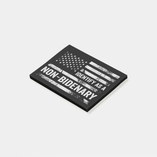 Ik Identificeer Als Niet-Bidenaars Grappige Amerik Post-it® Notes (Schuin)