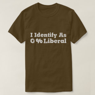Ik identificeer me als 0% liberaal – Brute politie T-shirt