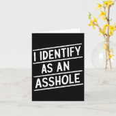 Ik Identificeer Me Als Een Gat Funny Sarcasme Meme Kaart (Gele Bloem)