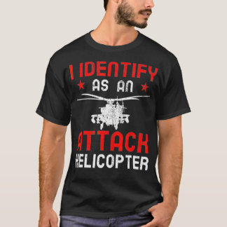 Ik identificeer me als een helikopter voor een aan t-shirt