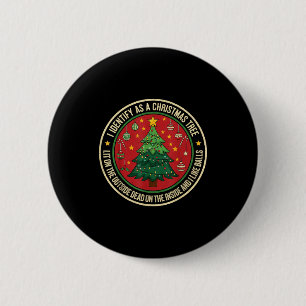 Ik identificeer me als een kerstboom die aan de bu ronde button 5,7 cm