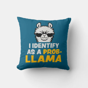 Ik Identificeer Me Als Een Probllama Cool Lama Pro Kussen