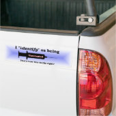 Ik identificeer me als ingeënt blauw bumpersticker (Op Truck)