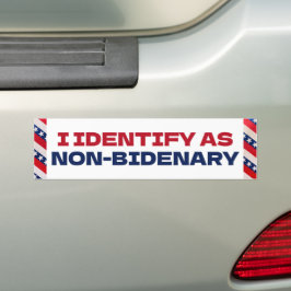 IK IDENTIFICEER ME ALS NIET BIDENAIR, ANTI BIDEN G BUMPERSTICKER