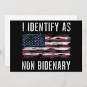 Ik identificeer me als niet-bidenary Patriot Ameri Kaart (Voorkant / Achterkant)