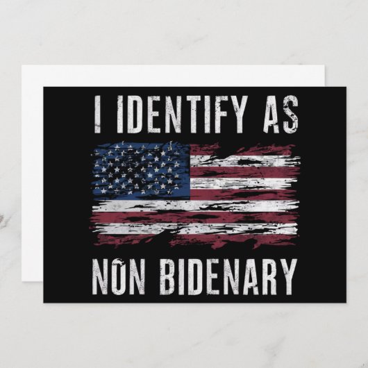 Ik identificeer me als niet-bidenary Patriot Ameri Kaart (Voorkant / Achterkant)