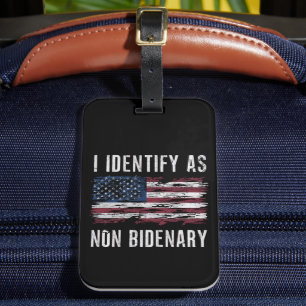 Ik Identificeer Me Als Niet-Bideniaanse Patriottis Bagagelabel