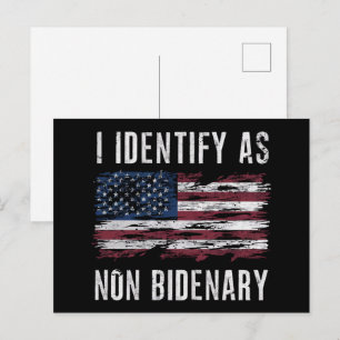 Ik Identificeer Me Als Niet-Bideniaanse Patriottis Briefkaart