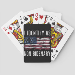 Ik Identificeer Me Als Niet-Bideniaanse Patriottis Pokerkaarten