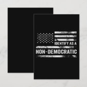 Ik identificeer me als niet-democratische Amerikaa Bedankkaart (Voorkant / Achterkant)
