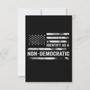 Ik identificeer me als niet-democratische Amerikaa Bedankkaart