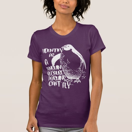 Ik identificeer me als pinguïn omdat pinguïns niet t-shirt (Voorkant)