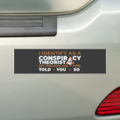 Ik identificeer me als samenzweringstheoristische bumpersticker (Op auto)