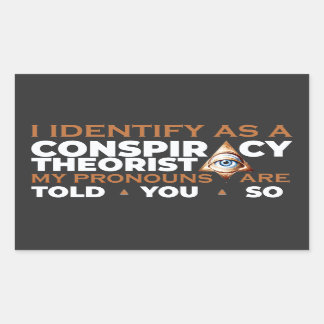 Ik identificeer me als samenzweringstheoristische rechthoekige sticker