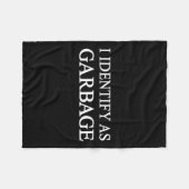 Ik identificeer me als vuilnis Trump 2024 grappig  Fleece Deken (Voorkant (Horizontaal))