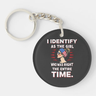 Ik identificeer mezelf als een meisje dat de hele sleutelhanger