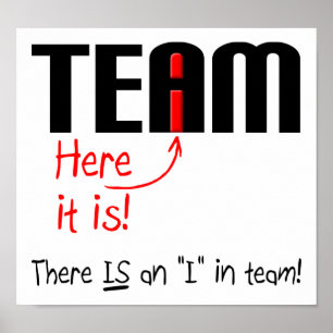 Ik in Team Grappige Poster