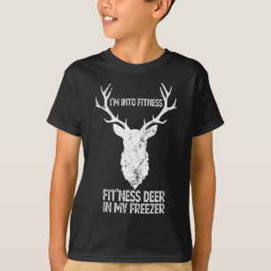 Ik jaag in fitness Deer in mijn vriezer T-shirt