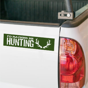 Ik jaag liever op een grappige hertenstler. bumpersticker