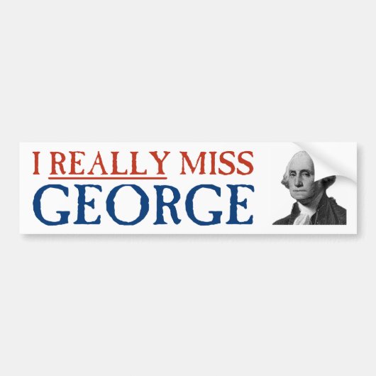Ik juffrouw George Washington Bumpersticker (Voorkant)