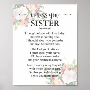 Ik juffrouw je zuster Poem Poster