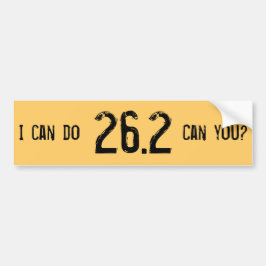 Ik kan 26.2 — Kun je dat? - Gepersonaliseerd Bumpersticker