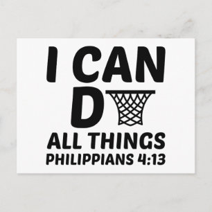 IK KAN ALLE DINGEN BASKETBAL GRAPPIG BRIEFKAART