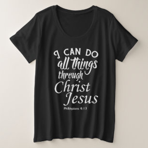 Ik Kan Alle Dingen Bijbelvers Truien Grote Maat T-shirt