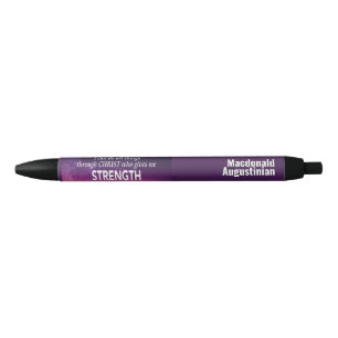 IK KAN ALLE DINGEN Christelijk gepersonaliseerd DO Zwarte Inkt Pen