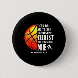 Ik kan alle dingen doen door Christus Christelijk Ronde Button 5,7 Cm