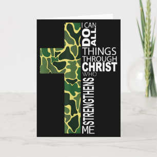 Ik kan alle dingen doen door Christus die mij vers Kaart