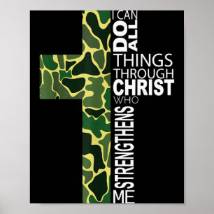 Ik kan alle dingen doen door Christus die mij vers Poster