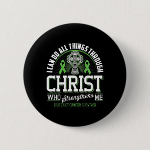Ik kan alle dingen doen door Christus galwegkanker Ronde Button 5,7 Cm