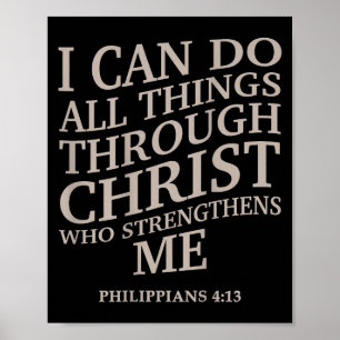 Ik kan alle dingen doen door Christus is Koning Ch Poster