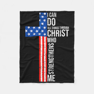 Ik kan alle dingen doen door Christus Jezus Christ Fleece Deken
