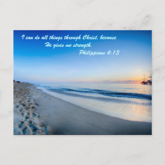 Ik kan alle dingen doen door Christus, omdat Hij g Briefkaart