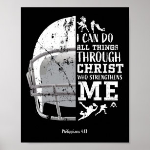 Ik kan alle dingen doen door Christus Voetbal Fili Poster